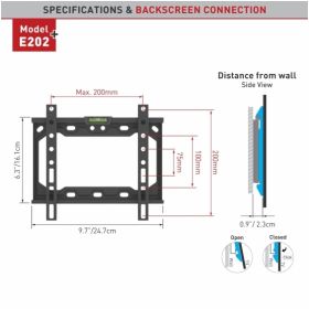 BARKAN E202+.B 19"-39" TV kronšteins
